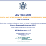 XiX Maintenance Joins Community of Minority- and Women-Owned Businesses with MWBE Certification